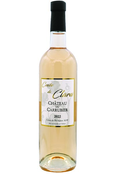 Cotes de Provence, Cuvee de Clara, AOP, Chateau de Carrubier, Provence, France 2022